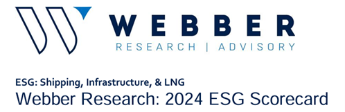 CCEC gains QuartileCapital Clean Energy Carriers achieves Quartile 2 Ranking in Webber ESG Scorecard for 2024 2 ranking in Webber ESG Scorecard for 2024 